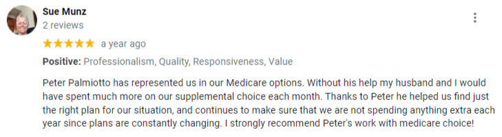 Medicare agent review Text
